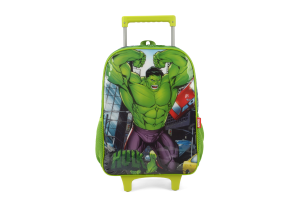 MOCHILA LUXCEL COM RODAS AVENGERS VERDE UN