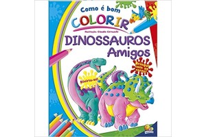 COMO E BOM COLORIR! DINOSSAUROS AMIGOS