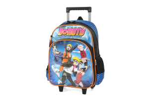 MOCHILA LUXCEL BORUTO COM RODAS AZUL UN