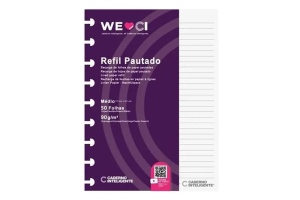 REFIL PAUTADO - MEDIO 90G (CADERNO INTELIGENTE)